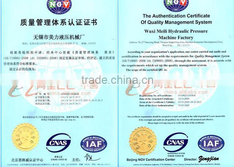 Y71 Four pillar hydraulic heat press for melamine plates high quality low price