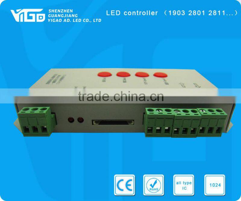 Programmable T1000s full color led controller/led sd card dmx controller