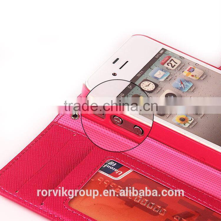 Hot 2 in 1 Premium PU Leather Wallet Purse Case for Apple iphone 4S with Flip Cover