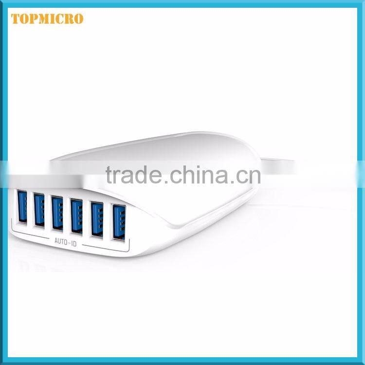 New 6 USB Ports EU US UK AU Type Fast Charging Mobile Portable Battery Charger