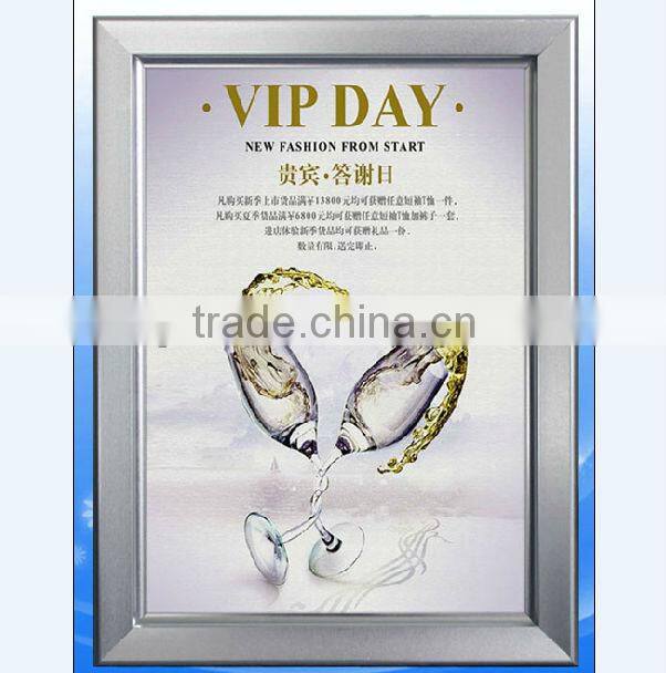 snap on frame wall mounted picture frame silver/black aluminum poster frame A1 size