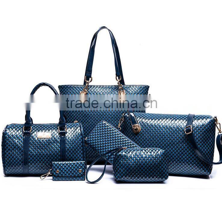 Chinese Supplier Alibaba Wholesale 6pcs In a Set Ladies Handbags At Low Price