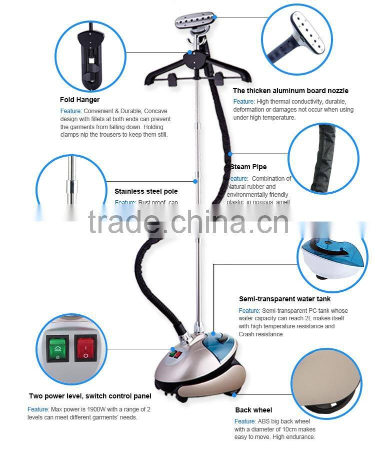 LT-8802 Champagne hanging vertical standing high quality steam iron