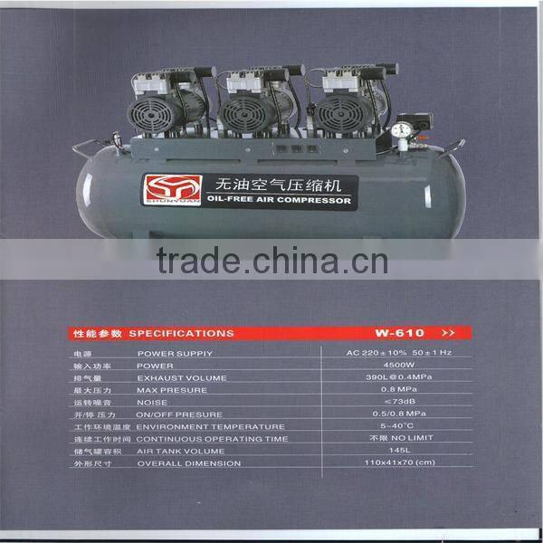 Big Oil free dental Air Compressor
