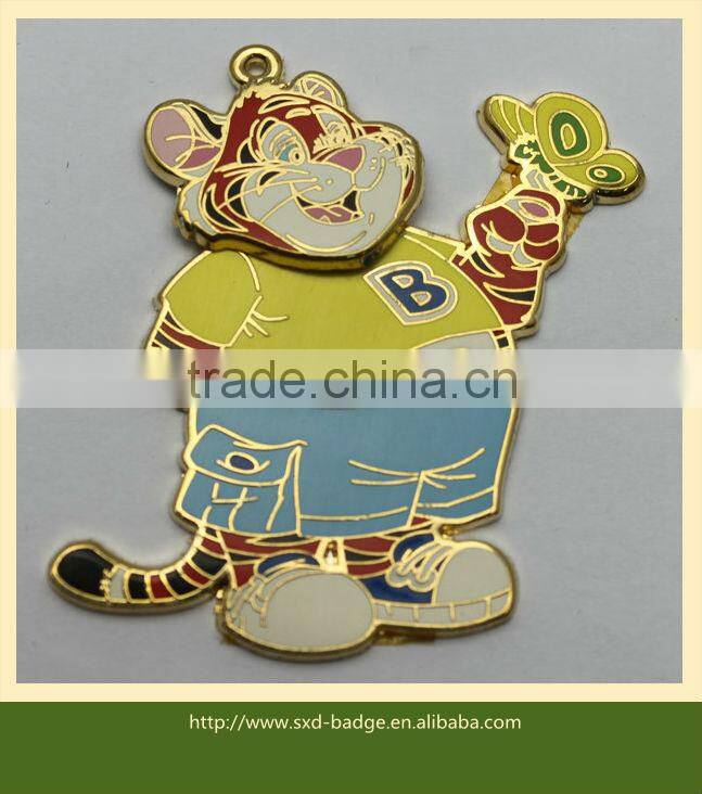 Cute cartoon bear shaped badge for Children/colorful 5C enamel bear lapel badge for promotion