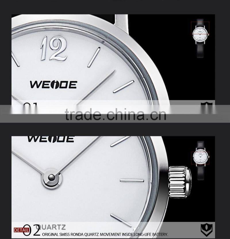 WEIDE 2015 Newest Popular Leather Lady Vogue Watch