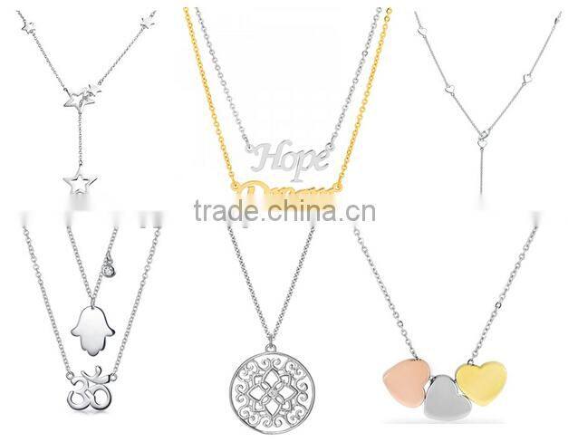 Latest design China Supply fashion stainless steel necklace