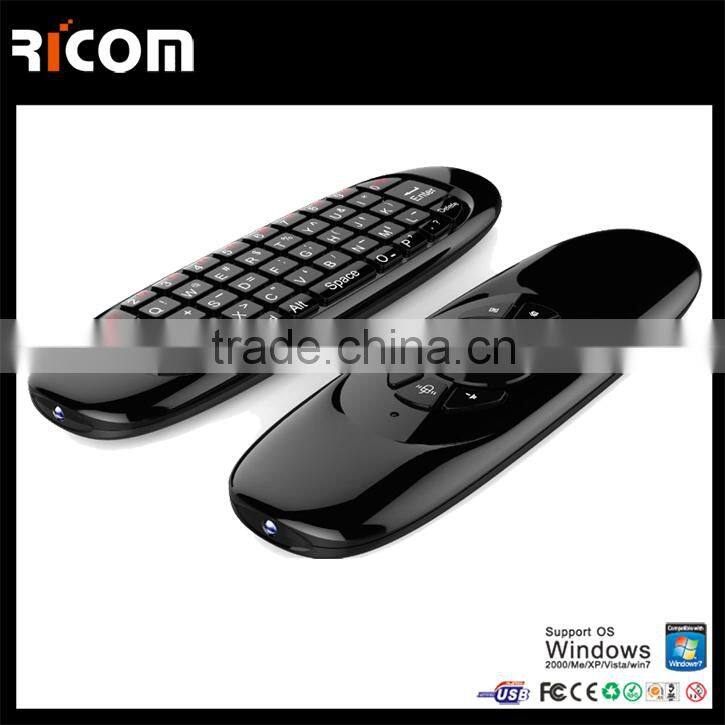 2.4g Wireless Air Mouse Keyboard,Wireless Remote Control with Gyro Air Mouse--T10--Shenzhen Ricom