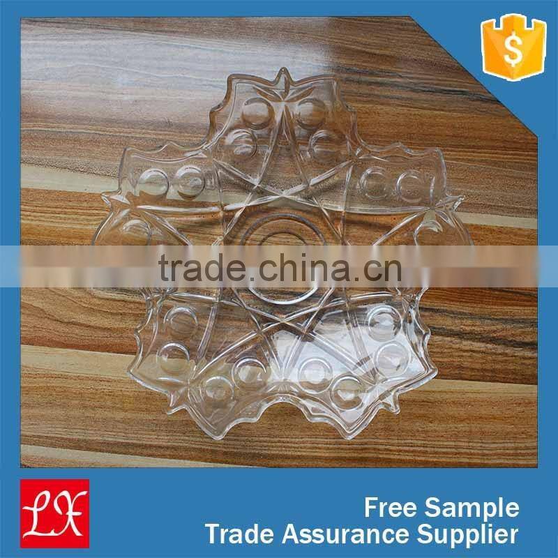 Mini fan shaped glass plate supplier