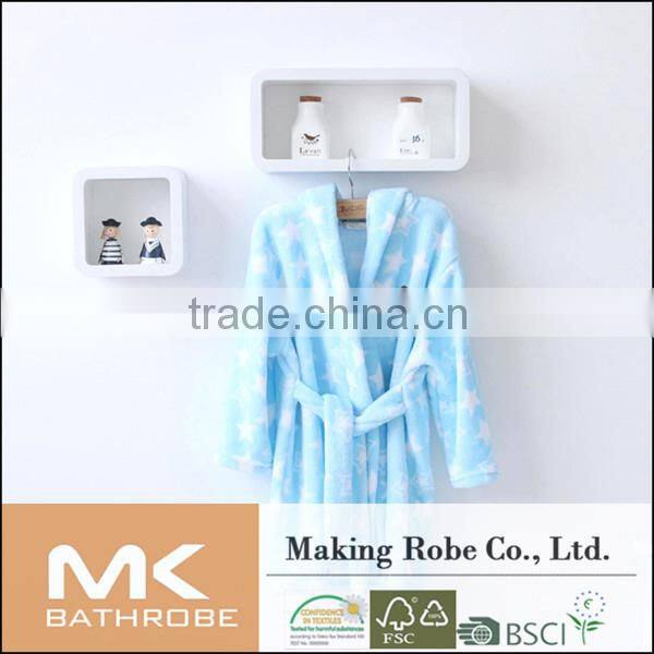 Printing Plush fleece bathrobe Pajama Fleece gowns for Kids
