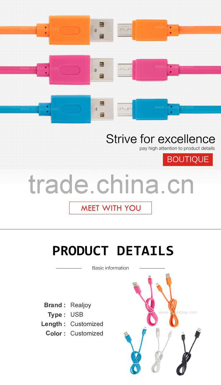 New 0.2m/1m/2m/3m Sample order mix color zinc alloy Smartphone braided charging data micro 2.0 usb cable