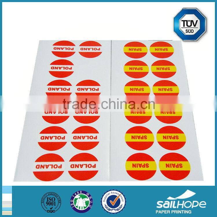 Cheap newest roll adhesive wine label sticker