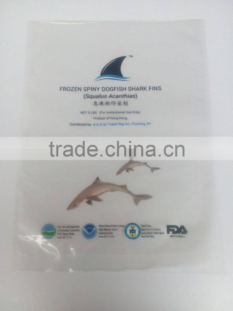 Plastic PET & PE Frozen Fish Bag For Frozen Spiny Dogfish Shark Fins