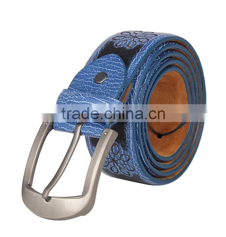 2015 Summer Popular Blue Color Leather Mens Belts SWF-M15061803