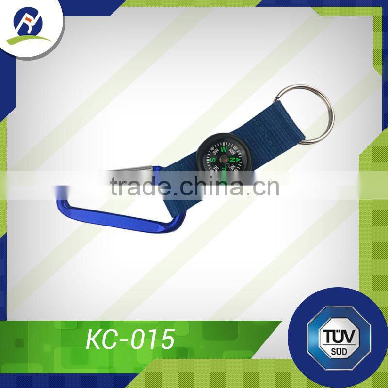 printed carabiner lanyard with compass