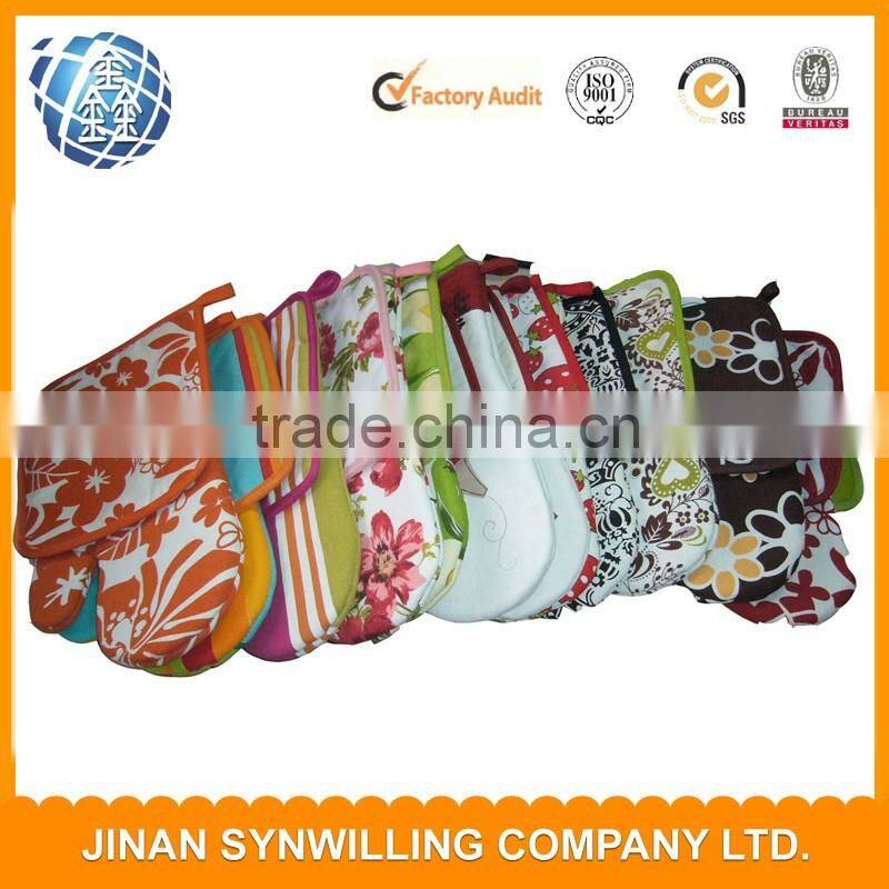 Cute Hello Kitty Lengthened Microwave Oven Gloves Mitts Cotton