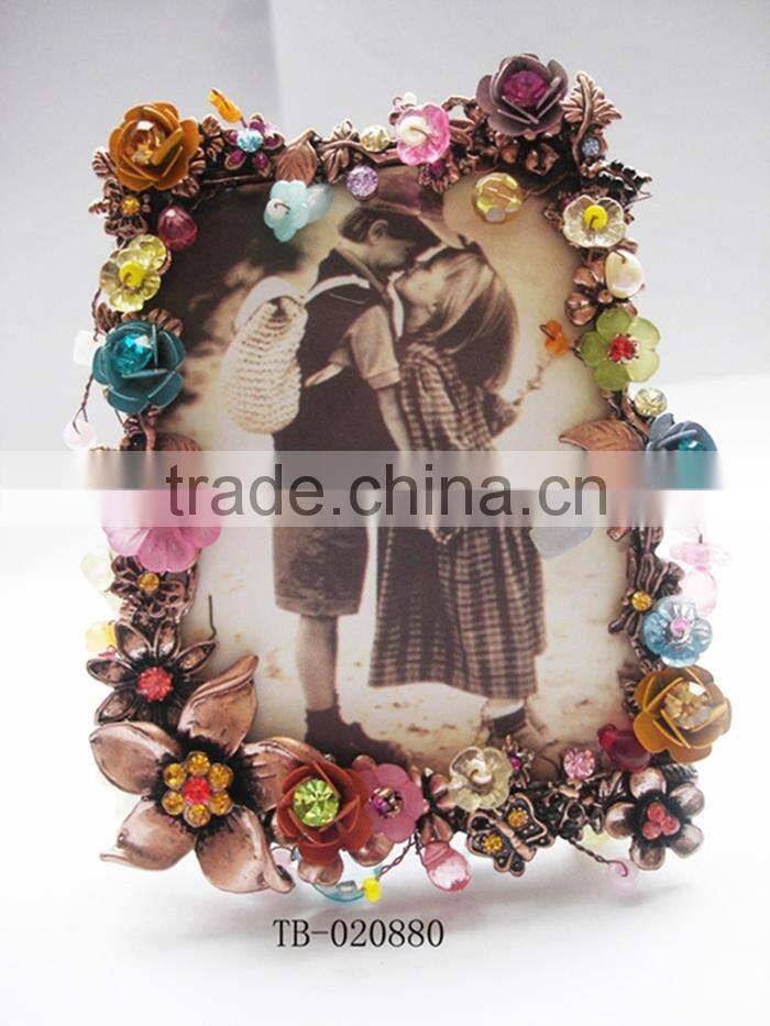 Antique metal zinc alloy classical photo frame home decorative