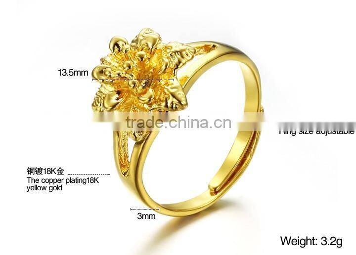 KSTONE 2015 New Trendy 18k Gold Plated Dubai Wedding Cooper Rings