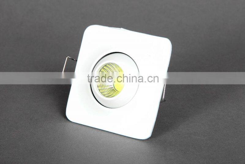 1w 2w 3w square recessed small cob led mini spotlight for night lighting