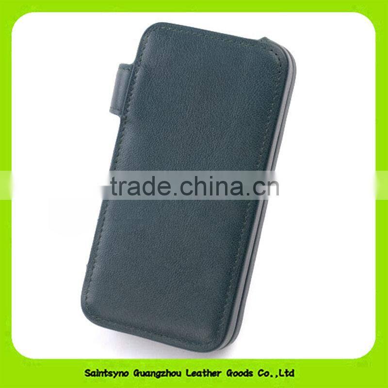 Belt Magnetic Closure Two Mobile Phones First Skin Cow Leather Case 16154