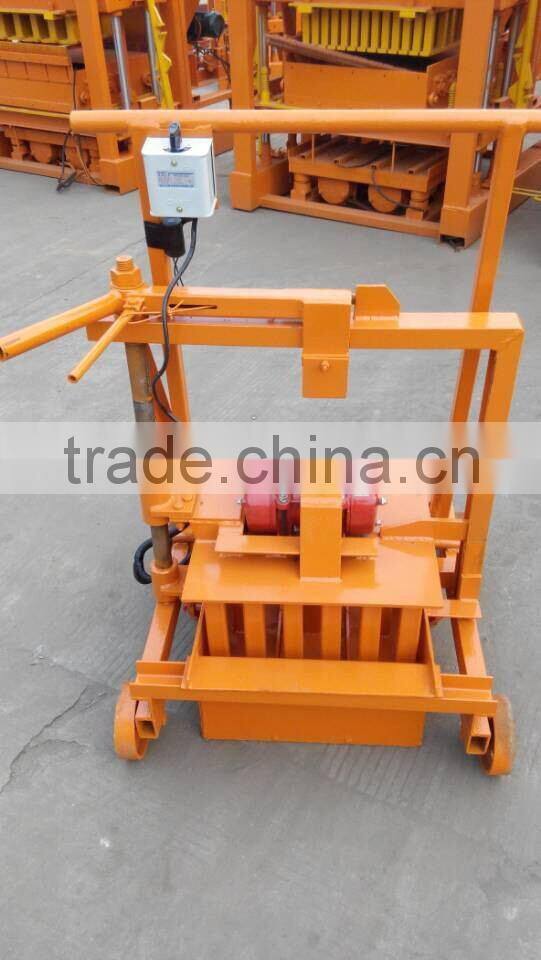 Low cost competitive QMJ2-45 egg laying concrete block making machine,movable brick making machine FROM LINYI