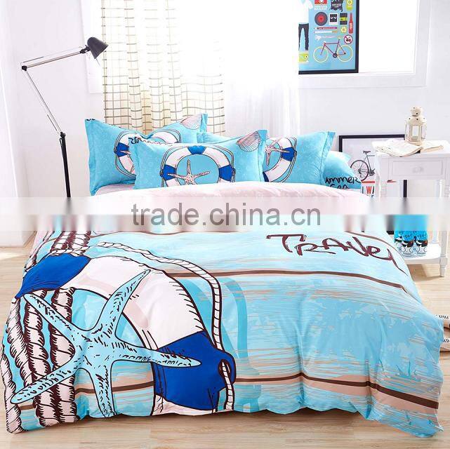 House Designer 100 Cotton Duvet Quilt Cover With Pillow sky color carton sea capton Bedding set