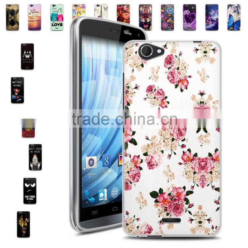 Instock Various Patterns Art Printed Gel Soft TPU Case For Wiko Slide 2 Cell Phone Cover Back Silicon Case For Wiko Slide