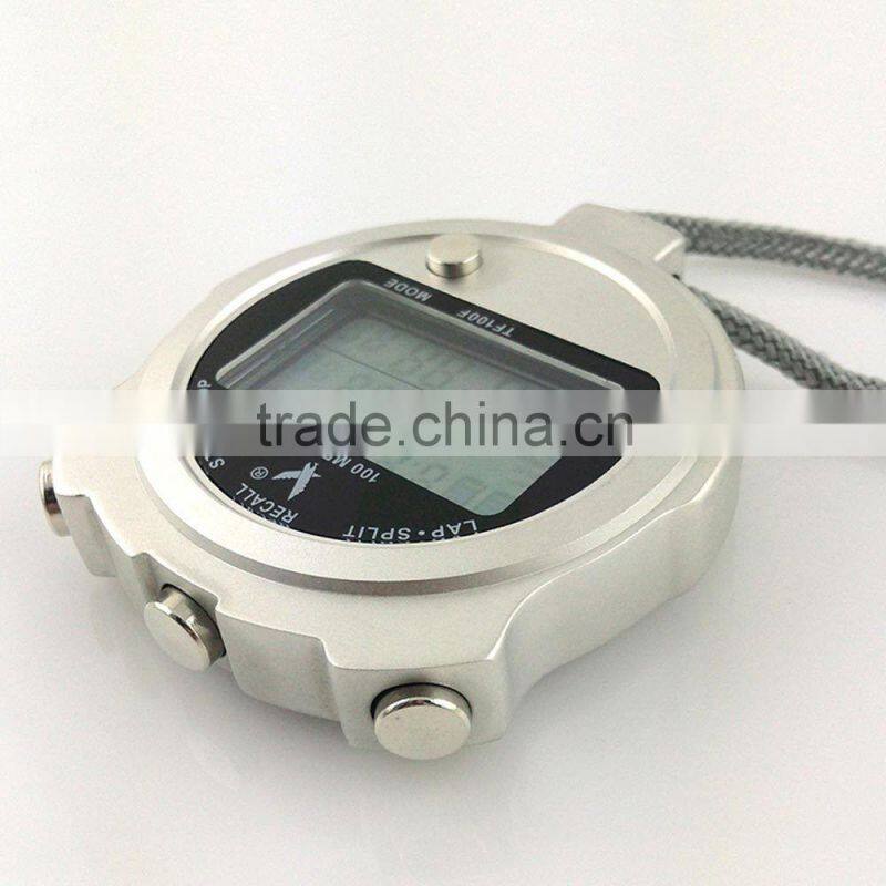 Large Screen 100 split recallable Memory Metallic Sports Stopwatch Timer TF100F