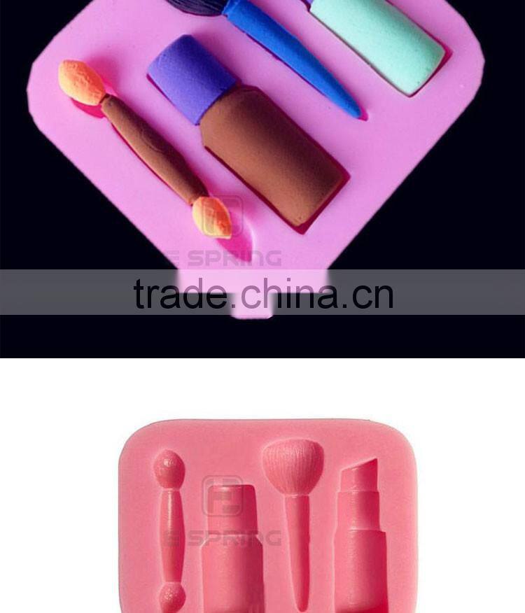 Silicone Mold Woman Makeup Baking Fondant Mold Cake Decorating Tool