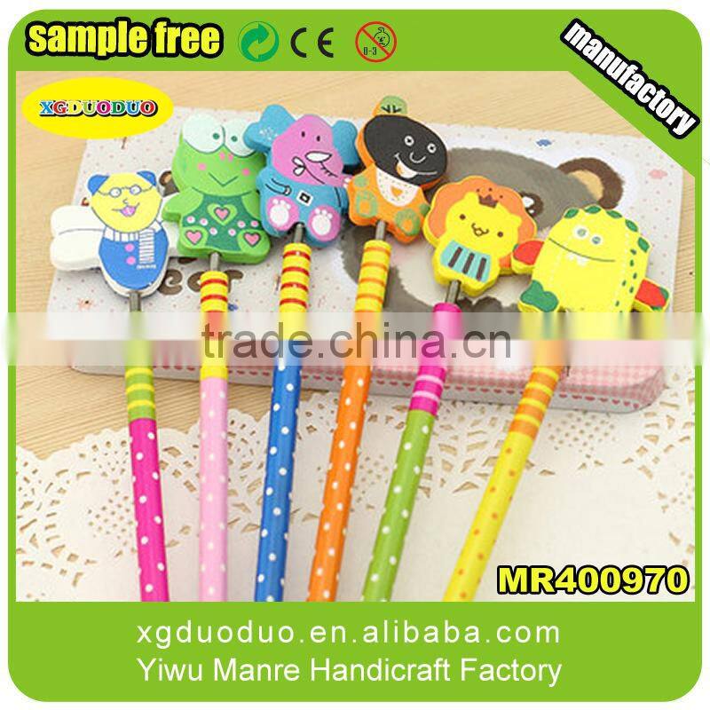 wholesale cheap 3D Spring cartoon people wooden ball pen