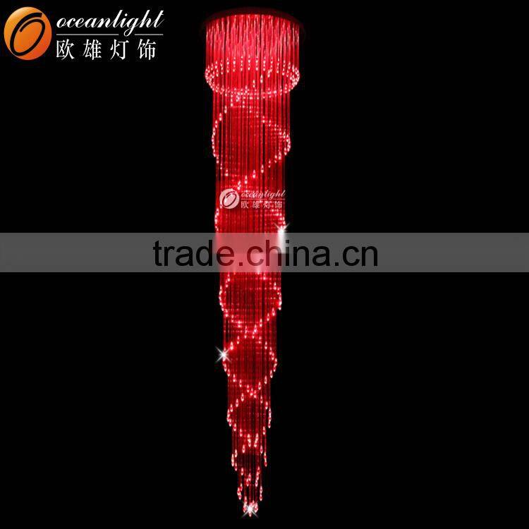 hot selling spiral crystal light ,color changing fiber optic light,decoration fiber optic light om953