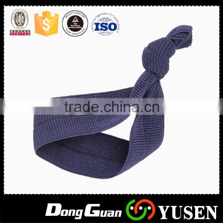 Cheap Fold Over Knotted Hair Tie with High Quality