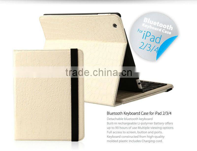 For ipad Bluetooth Keyboard leather case