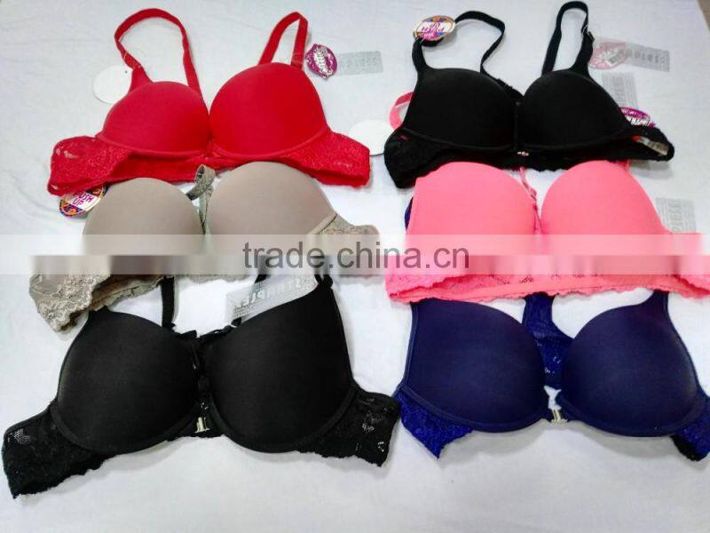 Beautiful Sexy Bra Design Ladies Good Quality Very Sexy Lace Wing Push Up Front Open Bra