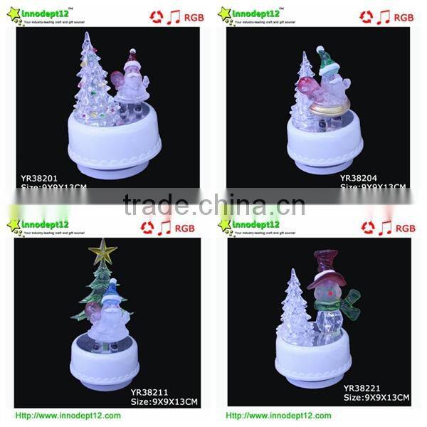 LED acrylic Christmas tree and santa & deer of Christmas decoration