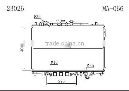 aluminum radiator auto share parts for mazda OE#:F8B415200C
