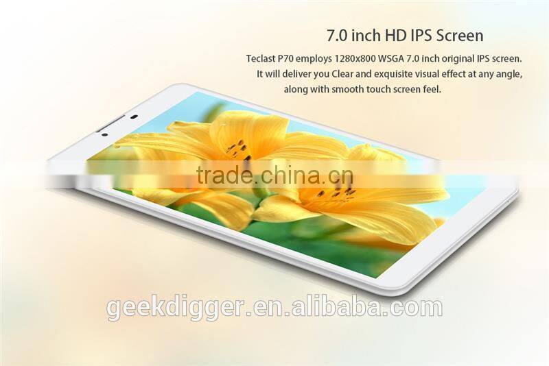 Teclast P70 4G Phablet-WHITE/7.0 inch Android 5.1 MTK8735 Quad Core 1.0GHz WSGA Screen Dual Cameras GPS WiFi Bluetooth4.0