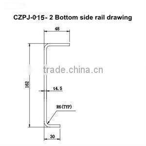 CZPJ-015 Container spare parts for structure purpose container bottom side rail