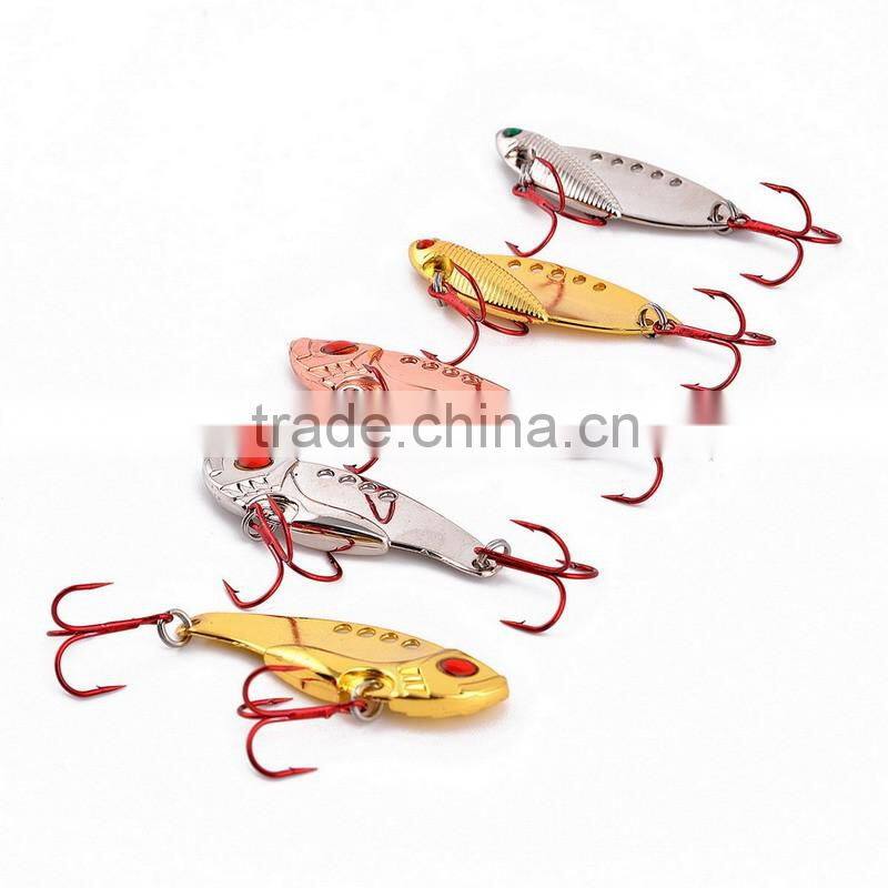 Top Fishing Lure 6# Red Hook Fishing Tackle 3 colors Spoon Lures Metal Lure