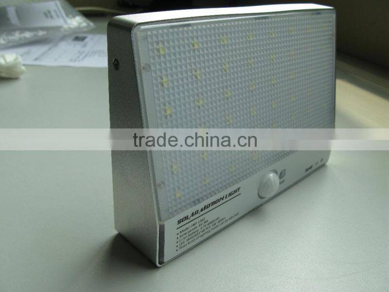 Factory new designed 4w solar led light 600lm motion sensor lamp
