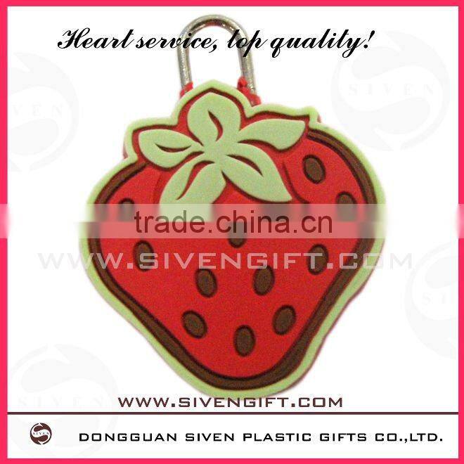 Fashion design soft pvc zipper puller with high quality