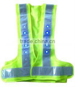 LED safety vest/Hi vis LED Safety Jackets/ reflective safety vest