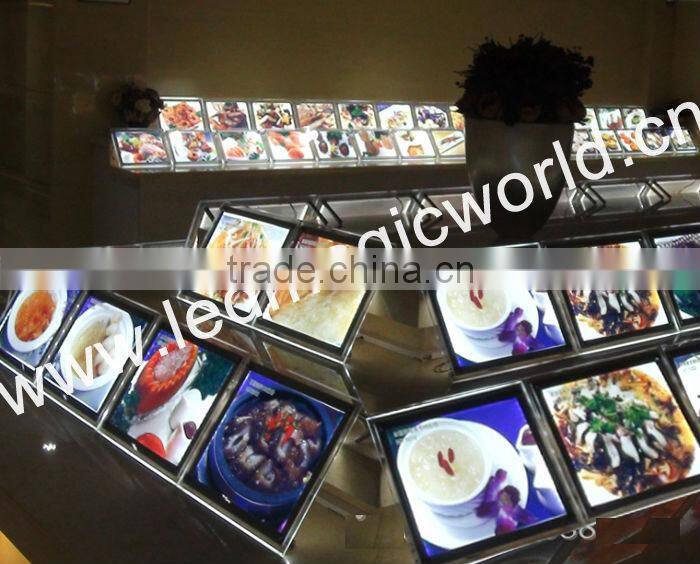 2015 Albaba led photo frame/led light box/menu photo frame