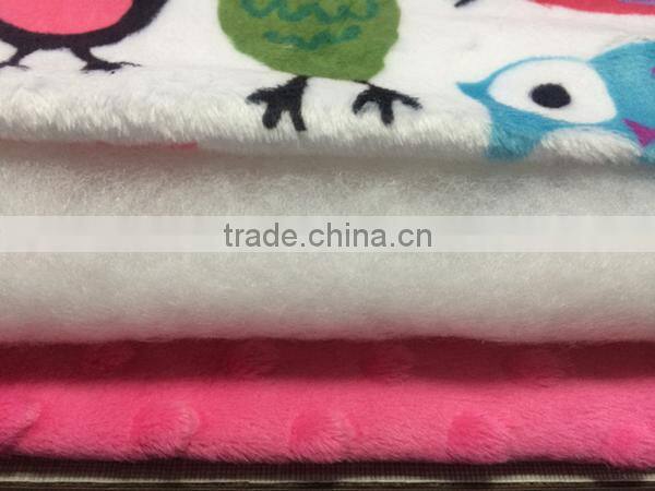China wholesaler professional in making skin friendly washable minky printed baby quilt