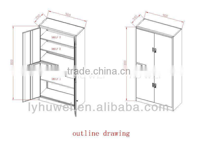 Anti-tilt metal wardrobe inside design