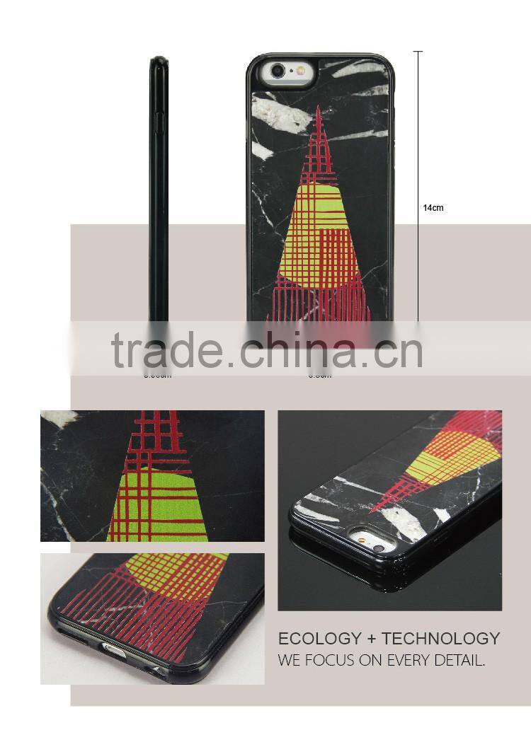 Black Marble Case custom TPU phone case for iPhone 6 6s 6 plus 6s plus, multicolor real marble OEM phone case