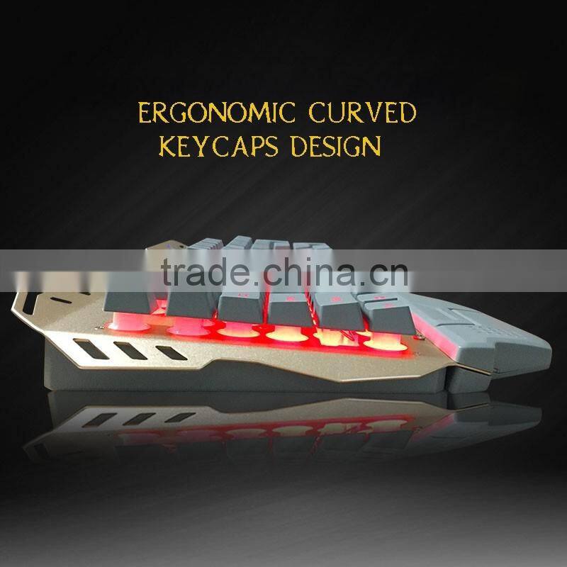 Hot sales ergonomic multimedia wired standard led game keyboard/qwerty/fingerboard