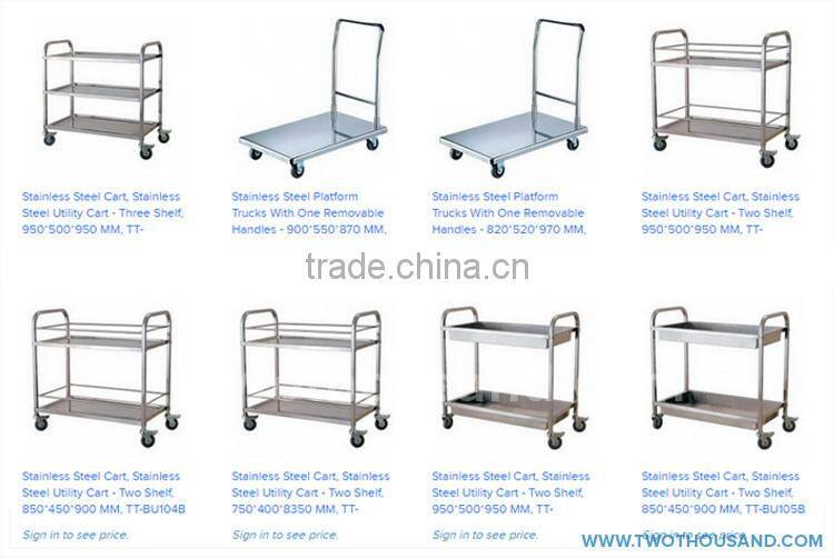 2017 TWOTHOUSAND Hot Carts With Wheels TT-BU105B Two Shelf Stainless Steel Meat Cart