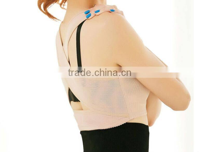 New Breast Bust Push Up Body Shaper Bra Back Support Posture Corrector Band Belt M/L