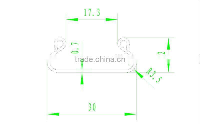 spring wire used with lock channel for film